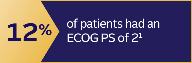 12% of patients had an ECOG PS of 2.