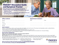 Doctor Discussion Guide and Symptom Tracker downloadable PDF.