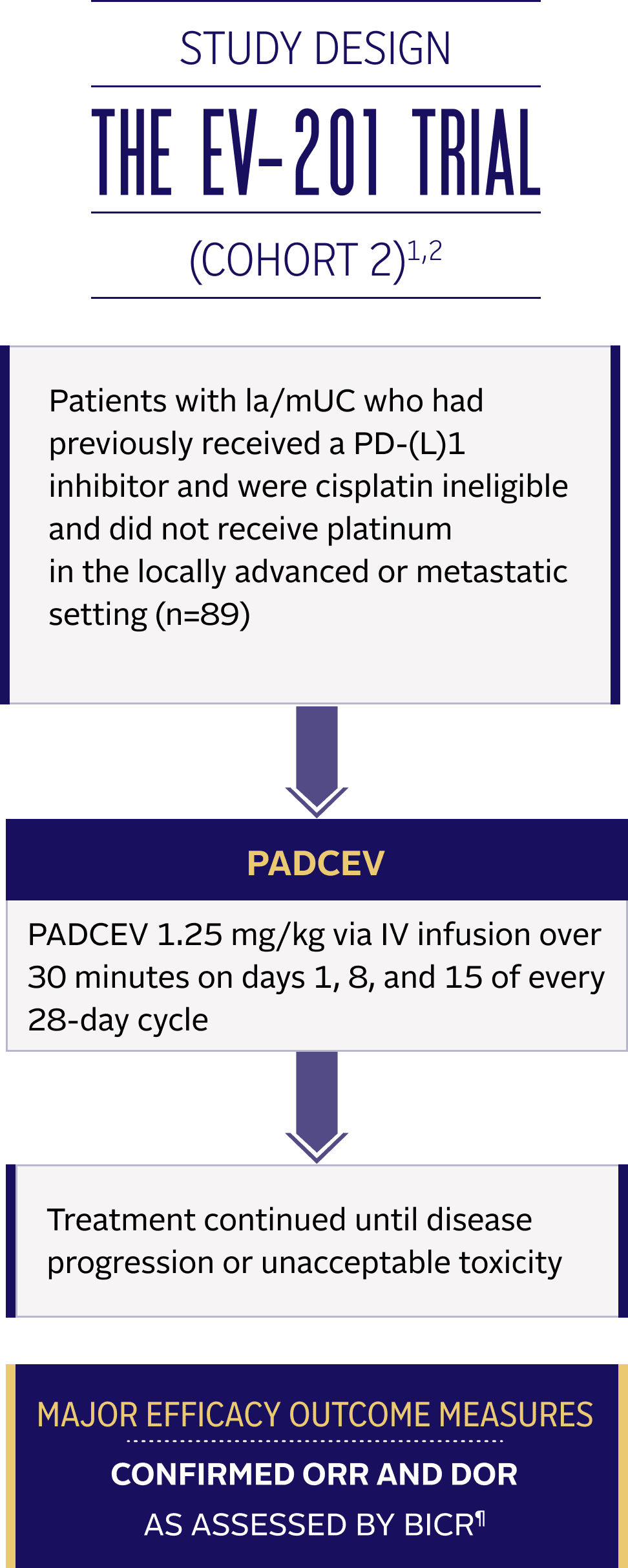 PADCEV EV-201 trial study design.