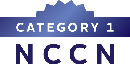 NCCN logo explaining that Enfortumab vedotin-ejfv (PADCEV) is a Category 1 preferred subsequent-line systemic therapy option for patients who have previously received a PD-(L)1 inhibitor and a platinum-containing therapy.