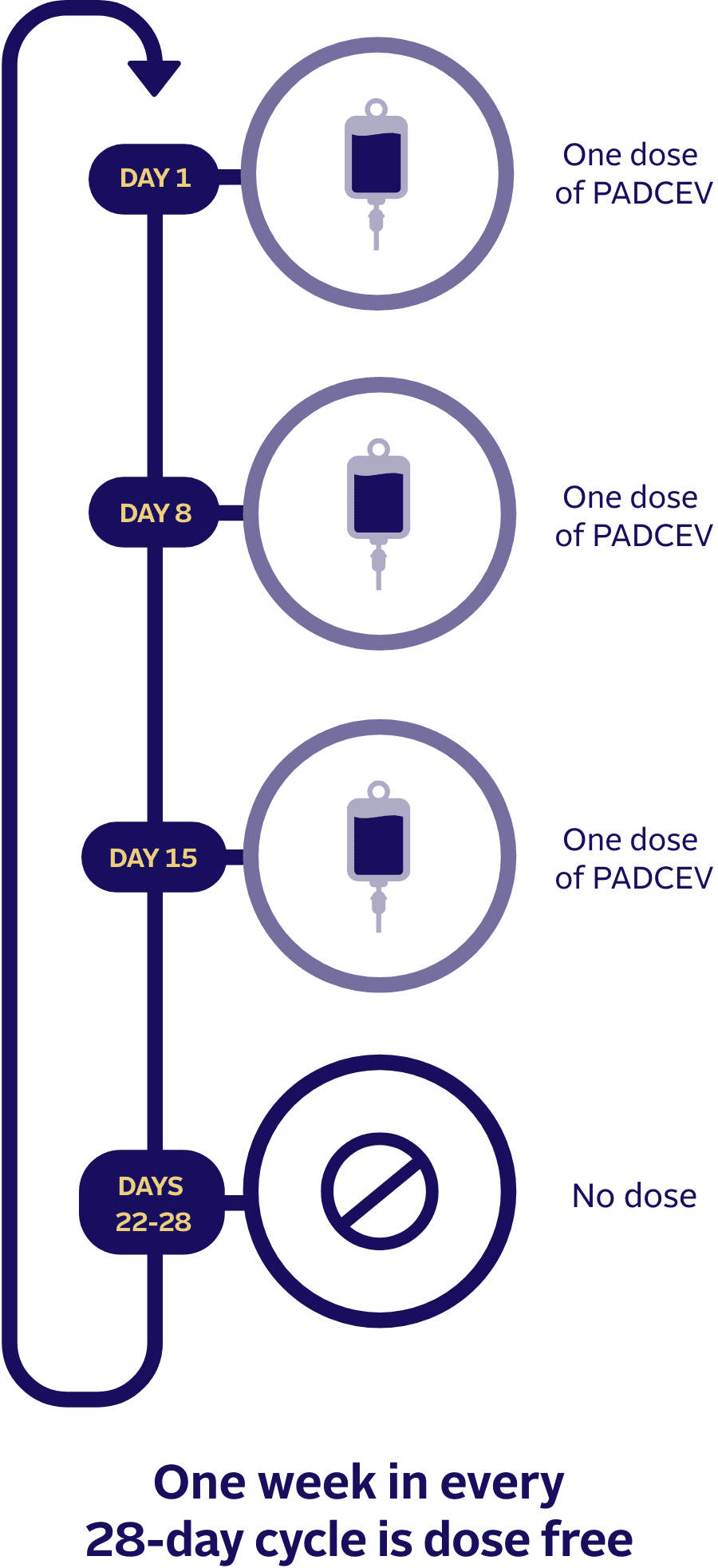 How PADCEV is given alone