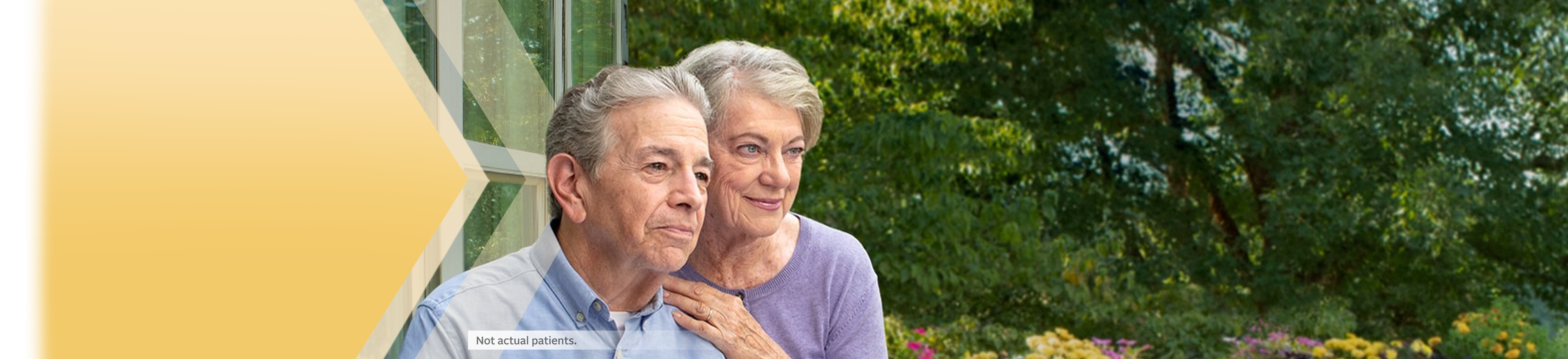 Couple standing together. Not actual patients.