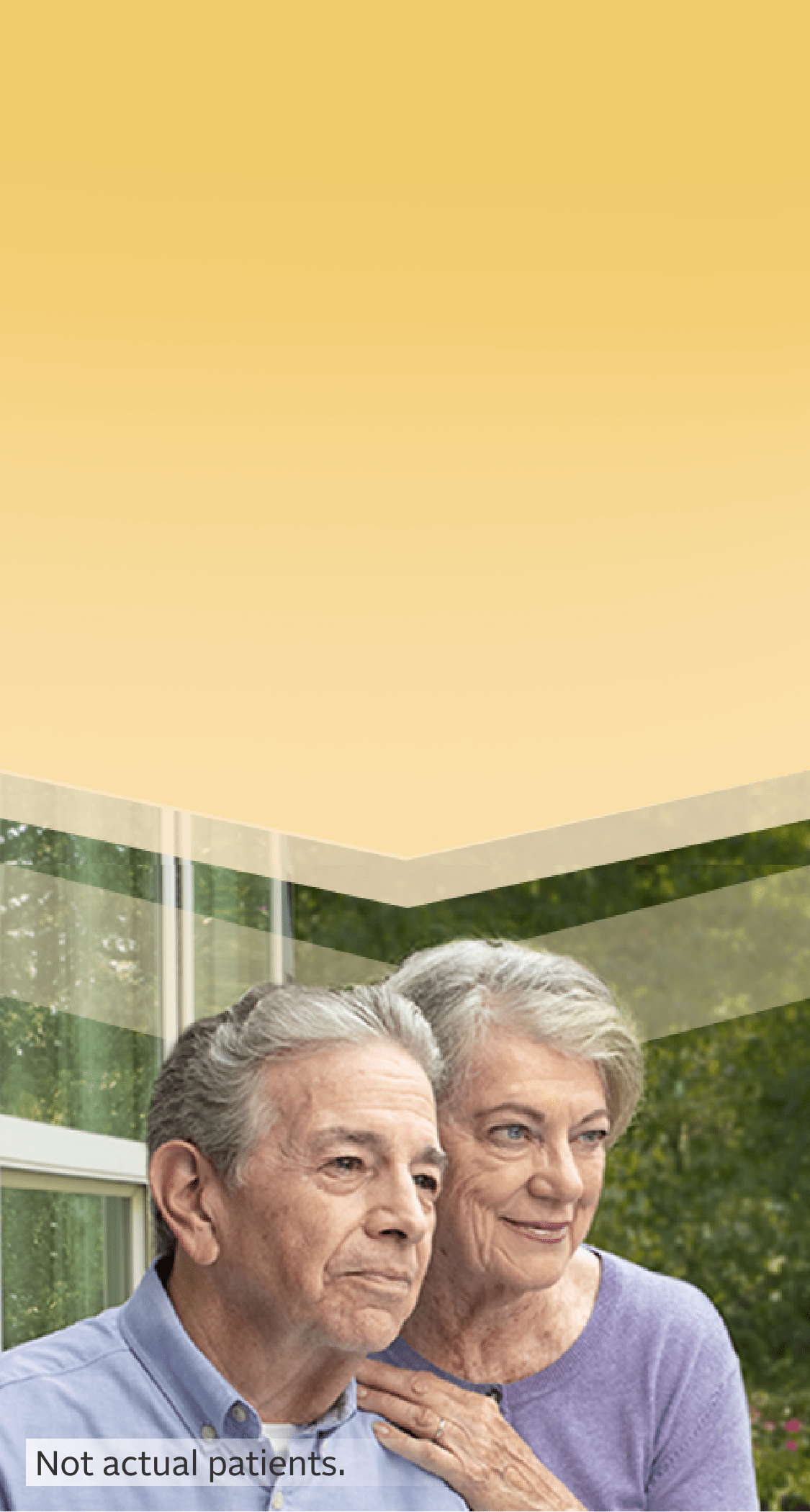 Couple standing together. Not actual patients.