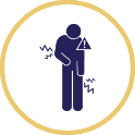 Joint aches side effect icon.