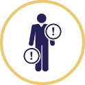 Swelling of the arms, hands, legs and feet side effect icon.