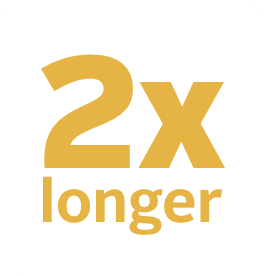 2x longer.
